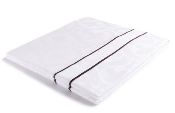 貢緞被套、雙排豎向絲帶①