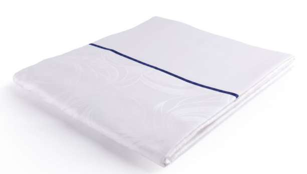 貢緞被套、單排橫向織帶